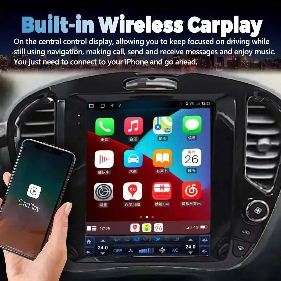 256GB 10.4inch SIM Android Screen For Nissan Juke 2011-2018 GPS Multimedia Video Player Ca