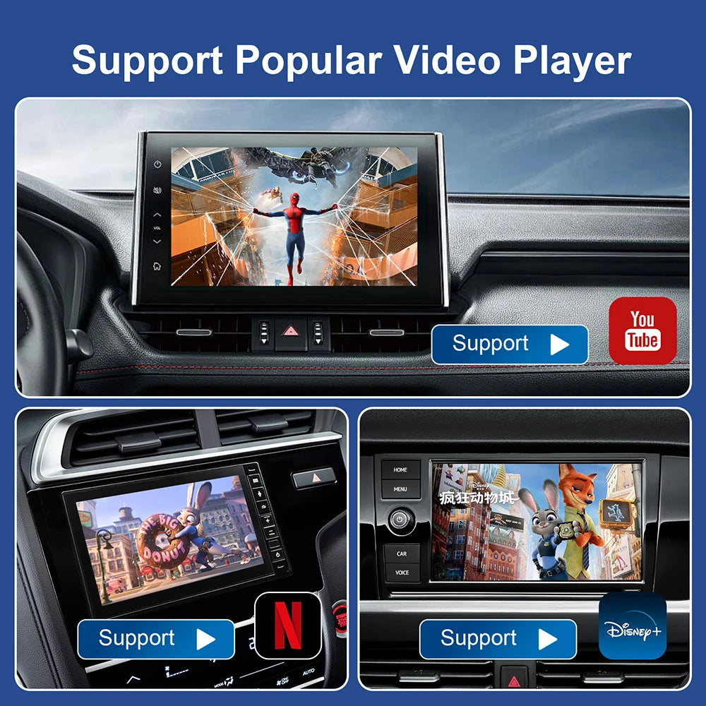 Android 13 Carplay AI Box For Netflix Youtube VW Toyota Mazda Hyundai Haval GMC Ford Wirel