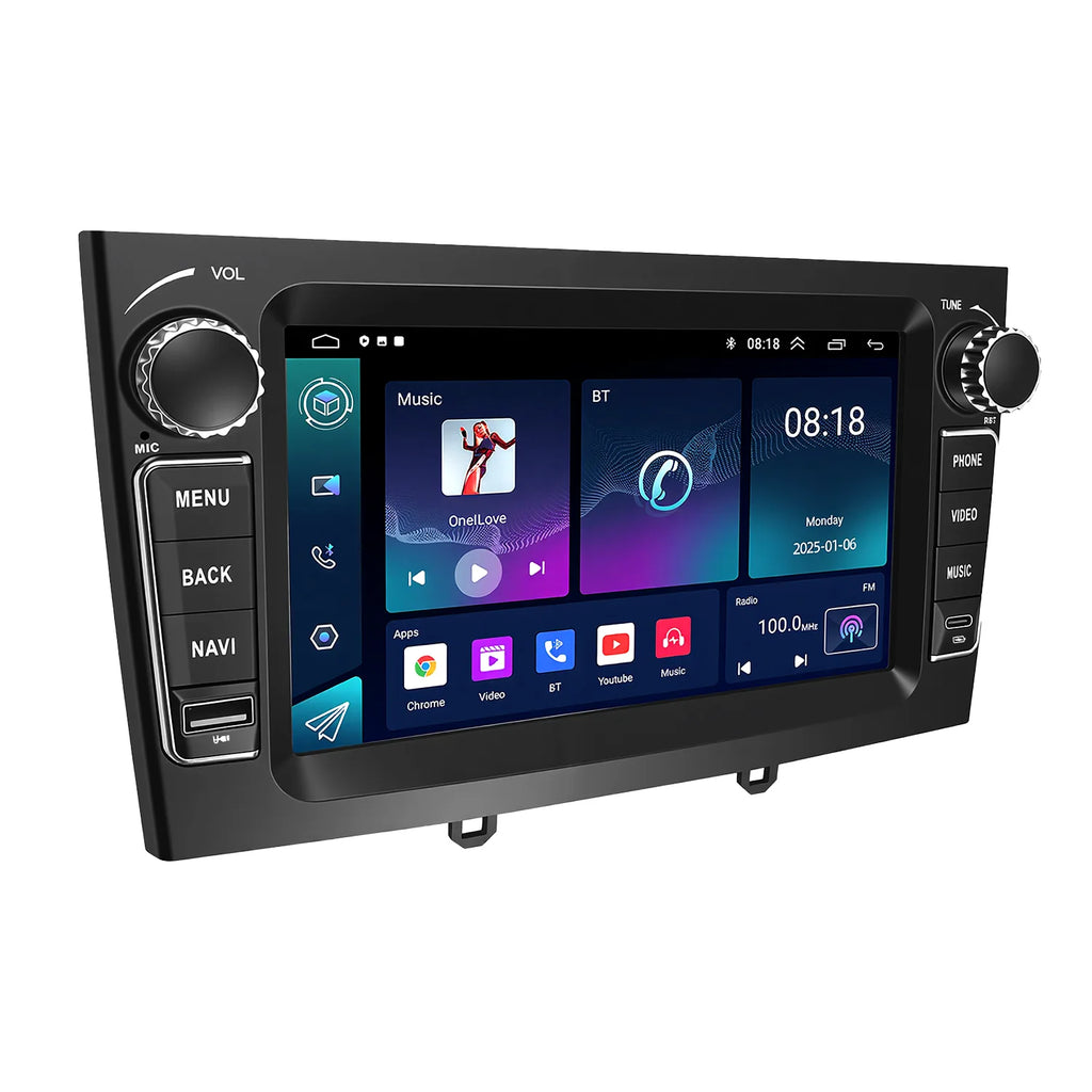 7" Android Car Radio GPS For Peugeot 308 2016-2019 / 408 2014-2021 - CarPlay Auto USB Bluetooth Steering Control