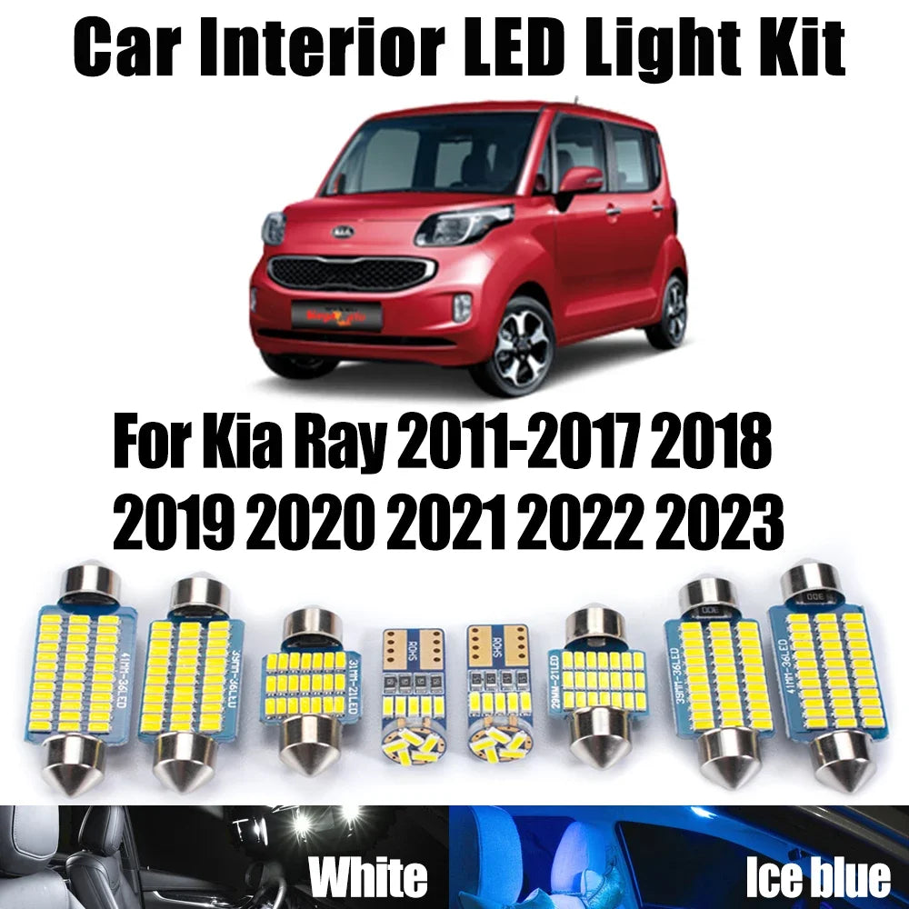 LED Interior Light Kit for Kia Ray 2011- 2020 - Canbus Dome Map Door Trunk Bulbs | AUTOKITSHOP