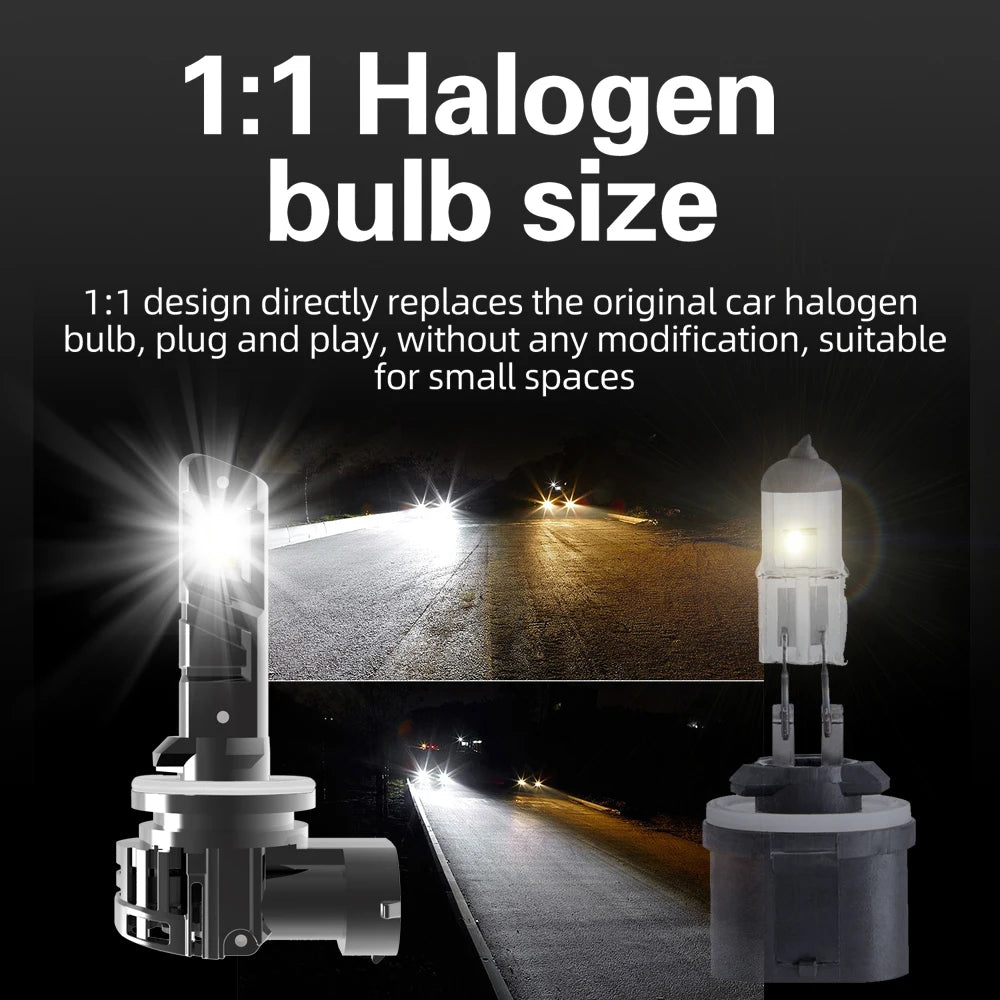 2x H27 880 Led Headlight Canbus No Error Car Bulb High Power H27W1 White Fog Light Diode L