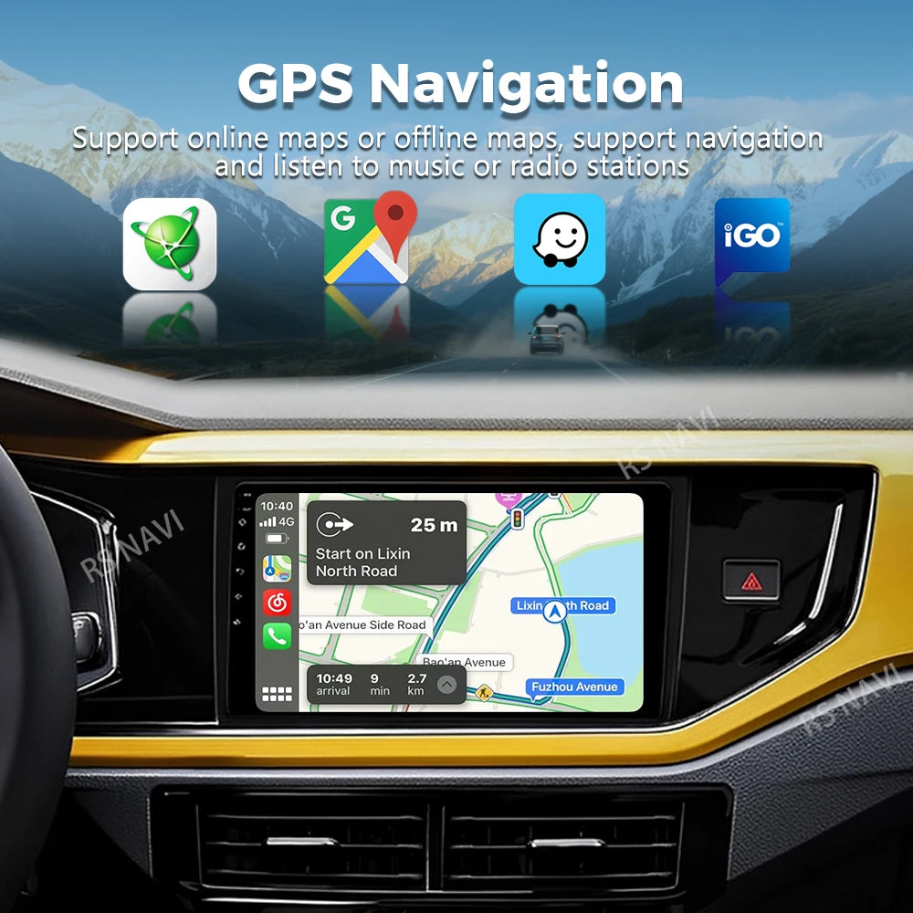 Android 16 Carplay Auto Car Radio For Volkswagen VW T-Cross MQB 2018 2019 2020 GPS Multime