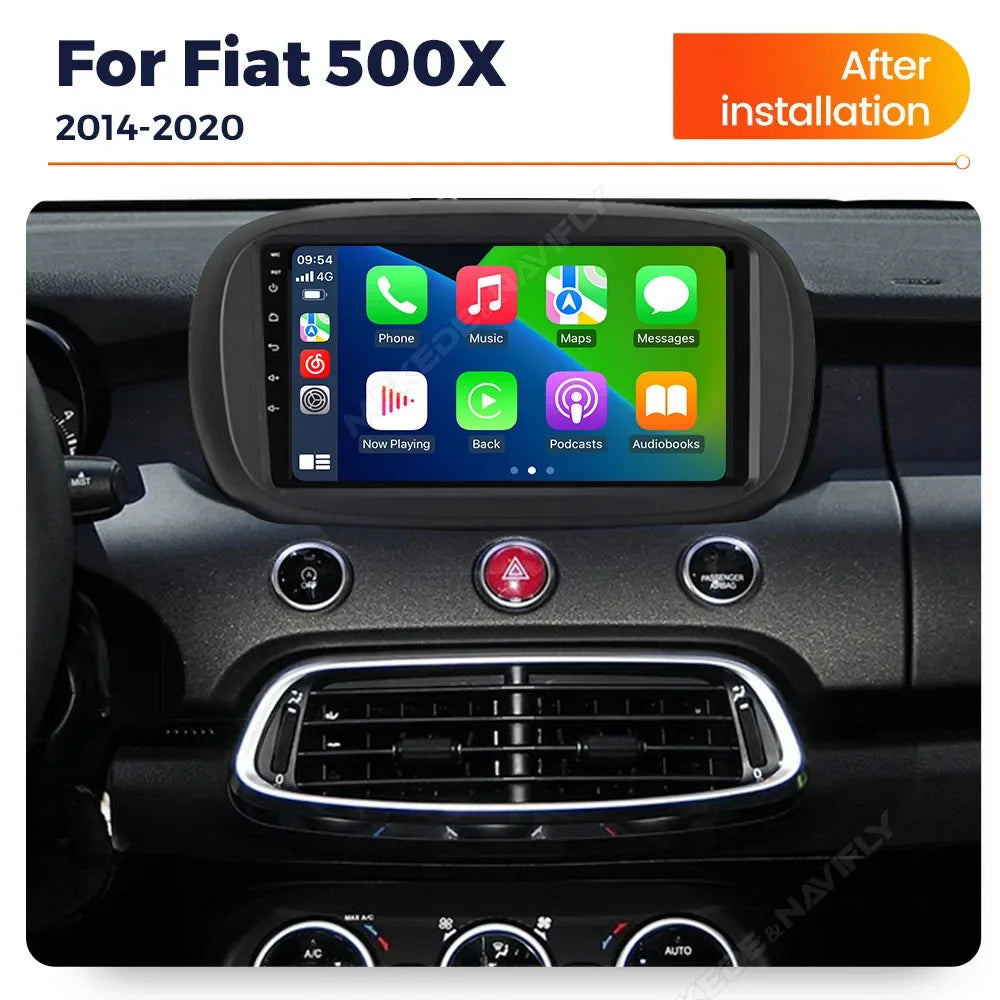 IPS touch screen 9 inch Car Radio For Fiat 500X 2014-2020 Carplay GPS Navigation Intellige