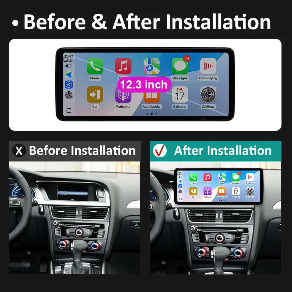 for Audi A4 B8 A5 2009 2010 2011 2012 2013 - 2016 Left Hand Drive Car Multimedia Video Pla | AUTOKITSHOP