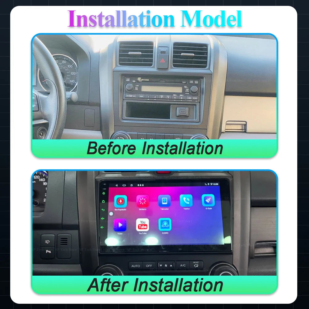 Android 16 Car Radio For Honda Cr-v 3 Re Crv 2007-2011 Multimedia Video Player 2 Din Navig | AUTOKITSHOP