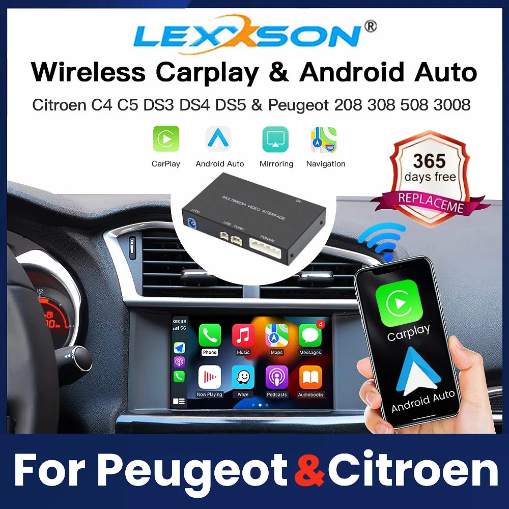 For Peugeot Citroen Wireless Carplay Adapter Android Auto Module SMEG MRN 208 308 508 3008 | AUTOKITSHOP