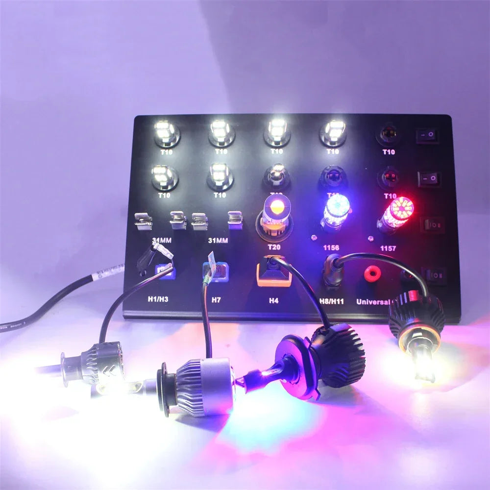 Test Board for Headlight T5 Led Bulb Display Board T10 T20 1156 1157 H1 H7 H11 9005 Led Bu