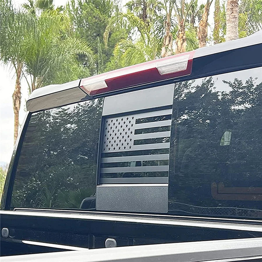 USA American Flag Window Sticker Decal for Silverado GMC Sierra 2019-2022