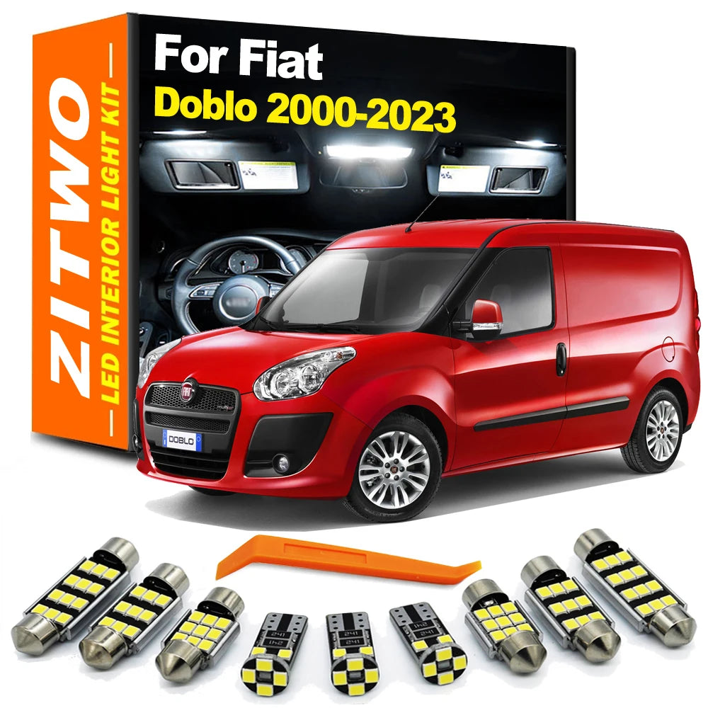 ZITWO LED Interior Reading Dome Light Kit For Fiat Doblo 2000- 2015 2016 2017 2018 2019 2020 2021 2022 Car LED Bulbs Accessories
