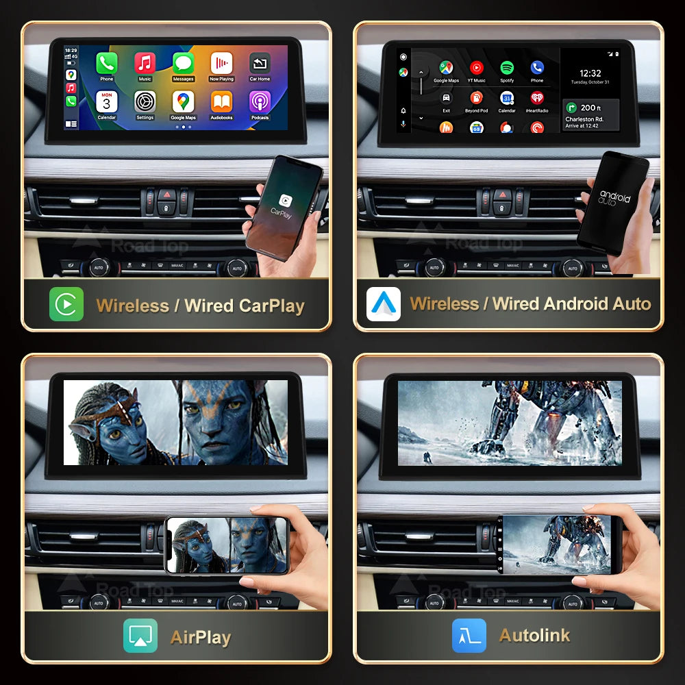 10.25' 12.3' Wireless Carplay Multimedia Display Touch Screen Android auto Head Unit For B