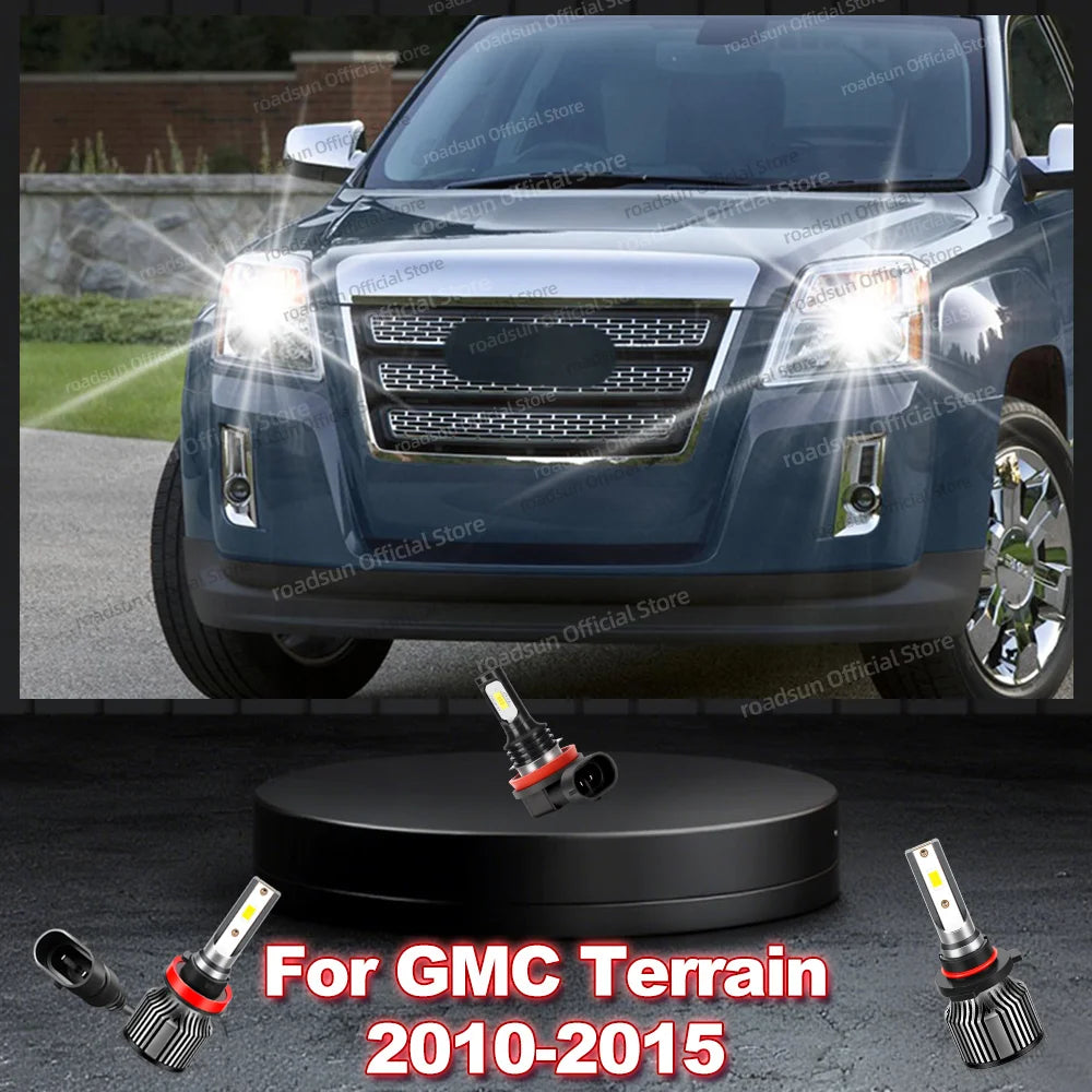 2/6Pcs Led 30000LM Canbus Lamp Super Bright 6000K Car Headlight Bulbs Fog Light For GMC Te