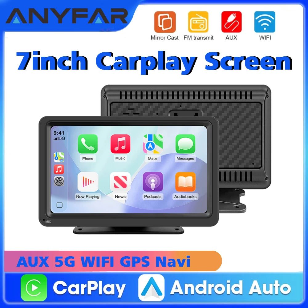 7inch Carplay Android Auto r Mirror Video Player Wireless Carplay Android Auto GPS Car Mon
