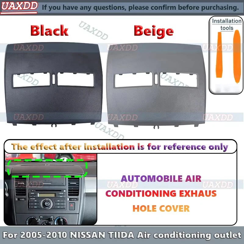 LHD Car Finisher-Instrument Panel Cover For Nissan Tiida 2005-2010 Mounts Half Air Conditi