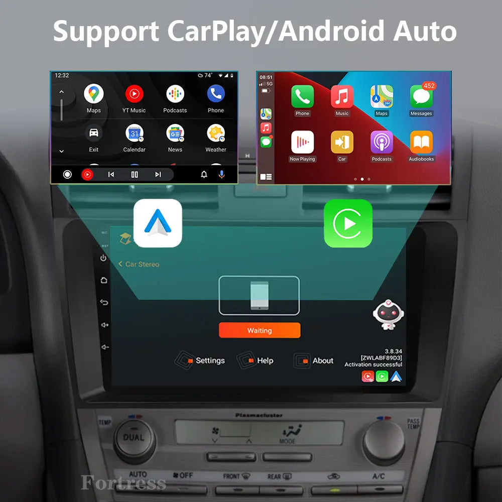 Android 16 Car Radio For Toyota Camry XV40 2005 - 2011 Head Unit 4G LTE 5G WIFI Multimedia