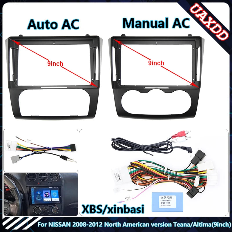 For NISSAN 2008-2012 North American Version Teana Altima Auto AC 9 Inch Car Radio Android