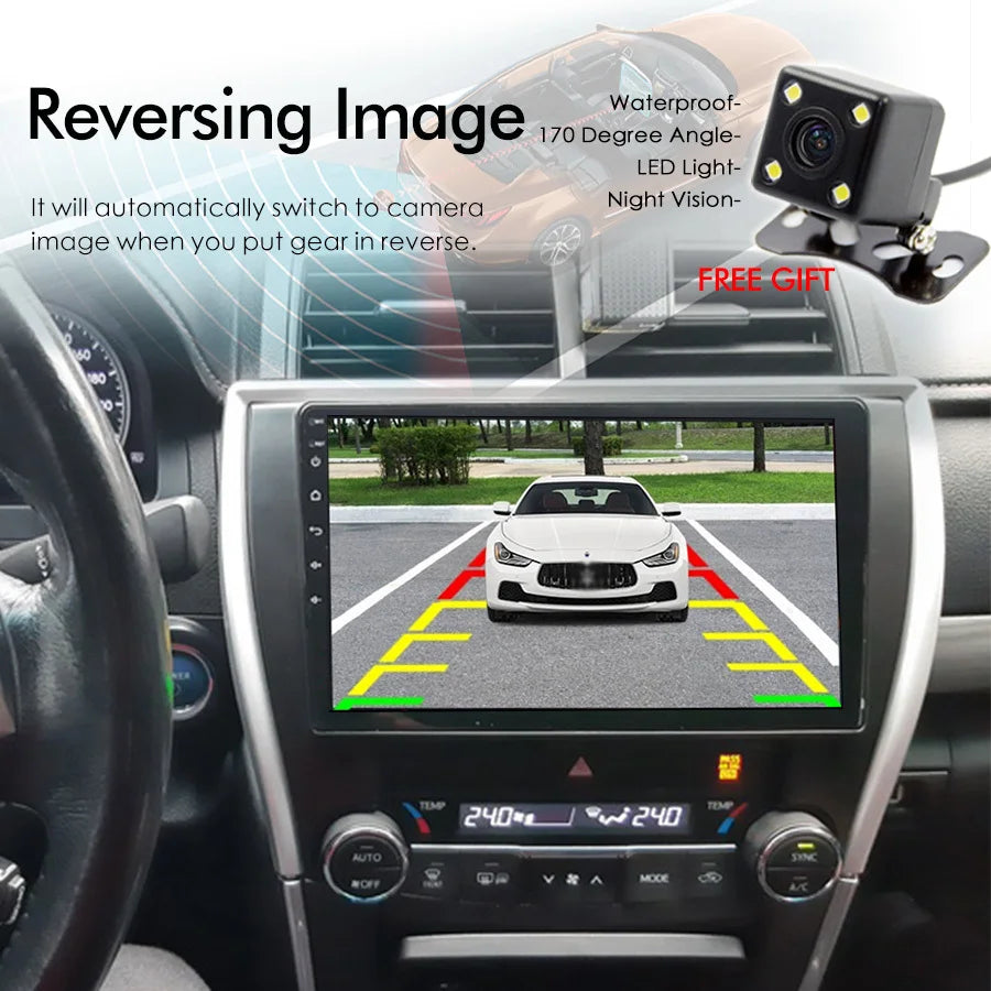 For Toyota Camry 7 XV 50 55 2014 - 2017 US EDITIONe 128GB Android 13 Multimedia Video Play | AUTOKITSHOP