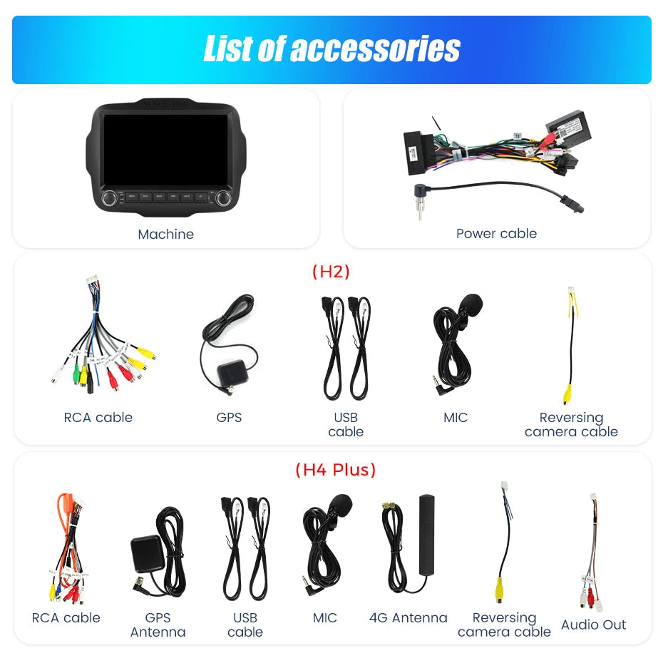 MEKEDE&NAVIFLY Intelligent Car audio system 64G Car Radio For Jeep Renegade 2014-2018 Wire