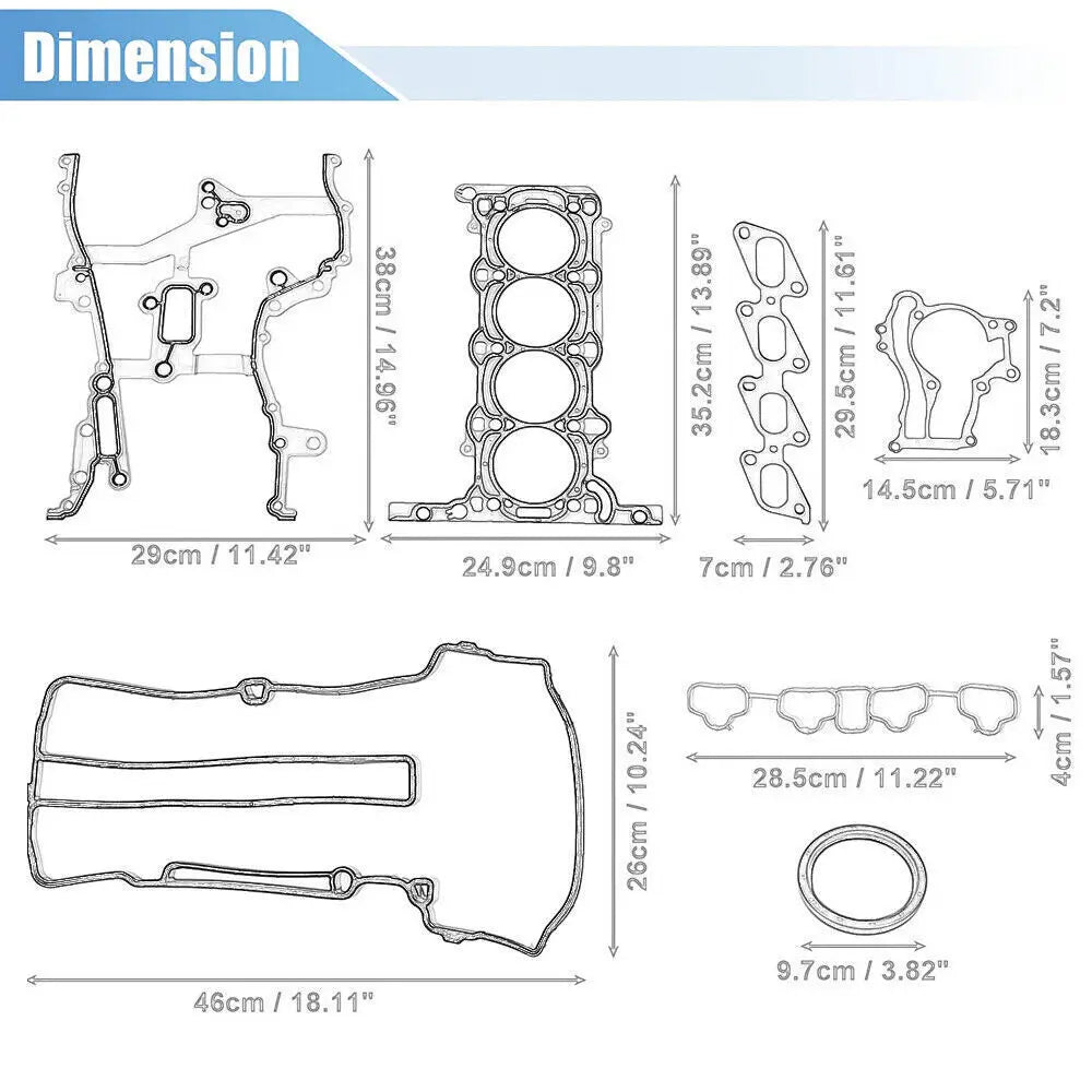 1Set Cylinder Head Gasket Kit Set HSCV001 HS54898 for Chevy Cruze Sonic Buick Encorde Trax