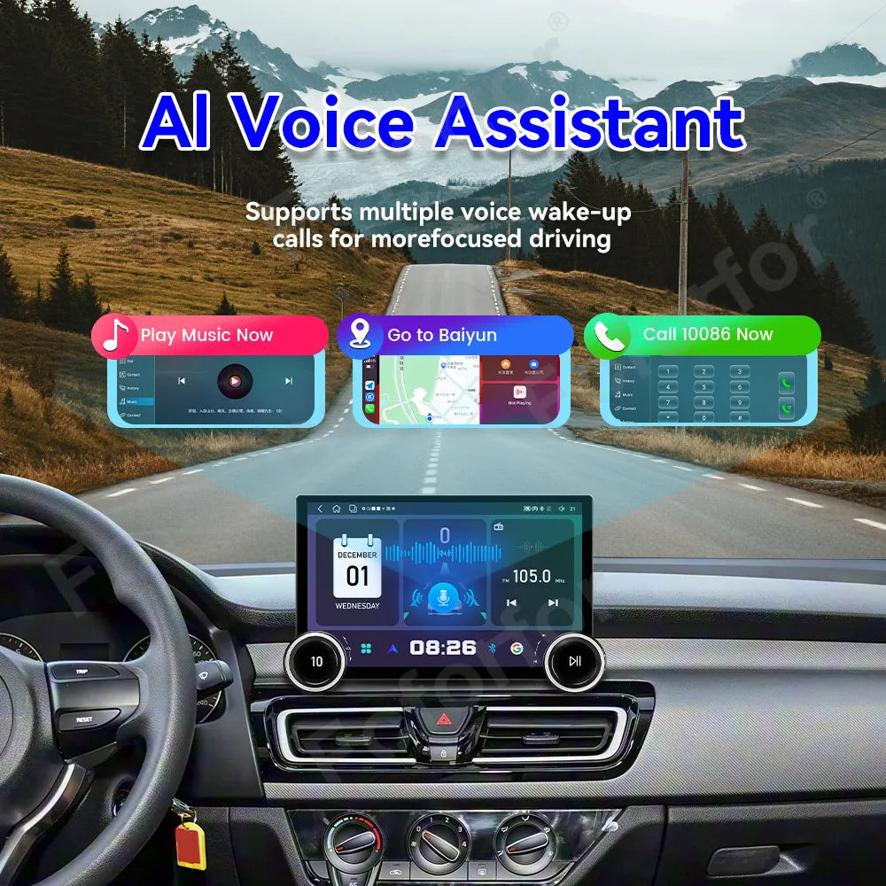 Premium 11.5 Inch Android 15 Ultra Large HD Touch Display Wireless CarPlay Android Auto GP