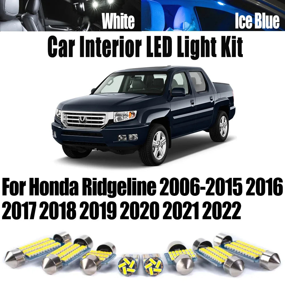 LED Interior Light Kit for Honda Ridgeline 2006-2019 - Canbus Dome Map Door Trunk Bulbs | AUTOKITSHOP