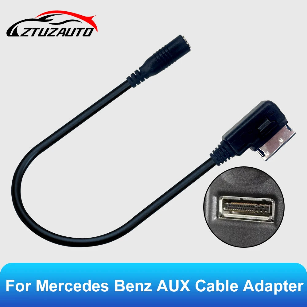 Media to Stereo 3.5mm Audio Auxiliary Adapter Cable in AMI MDI for for Mercedes Benz W212