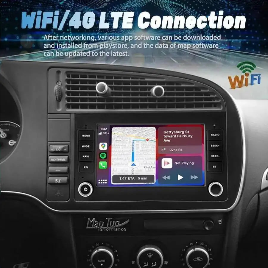 7inch For SAAB 9-3 93 2005-2008 Android 15 GPS Navigation Auto Carplay Head Unit Screen Ca | AUTOKITSHOP