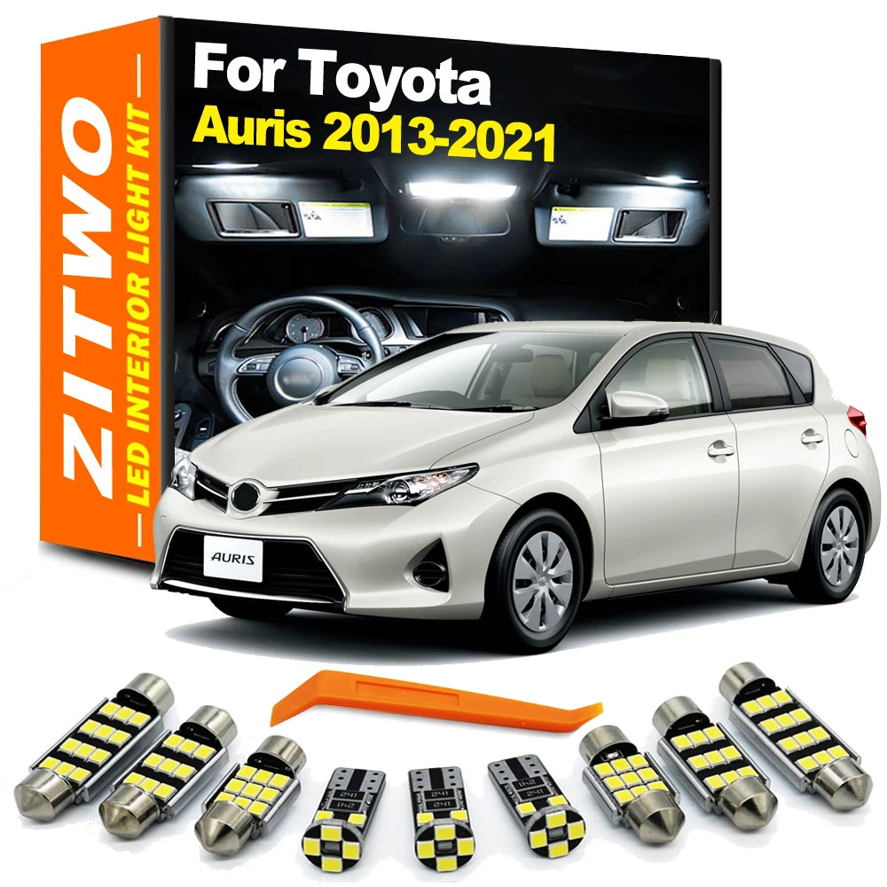 ZITWO 14Pcs LED Interior Light Sun Visor Plate Trunk Lamp Kit For Toyota Auris 2013 2014 2015 2016 2017 2018 2019 2020 2021