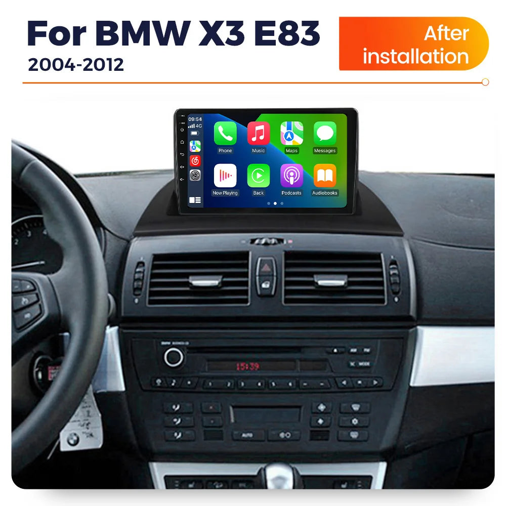 9" Android 14 Car Radio Wireless Carplay Android Auto For BMW X3 E83 2004-2012 Multimedia