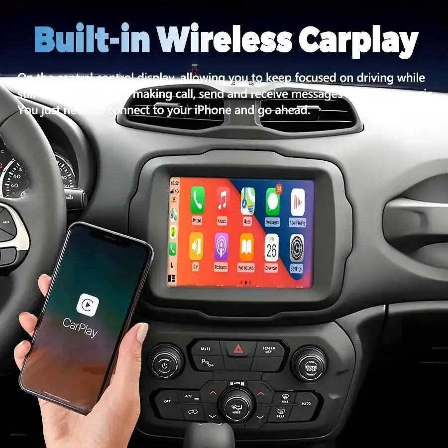 For JEEP RENEGADE Wireless Carplay Video Player Bluetooth GPS Navigation DSP Android 15 Ca | AUTOKITSHOP