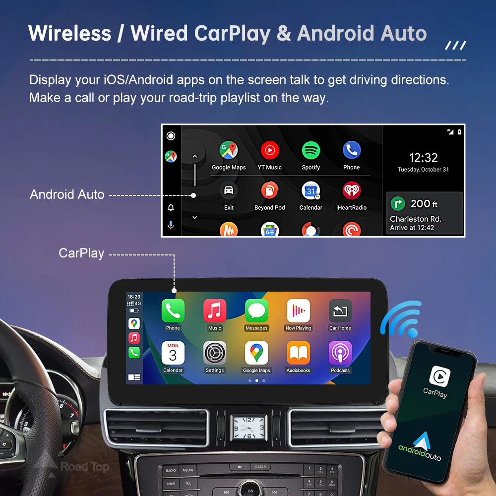 Linux Touch Screen Car Radio for Mercedes Benz GLE GLS 2016-2018 GPS With Carplay Android
