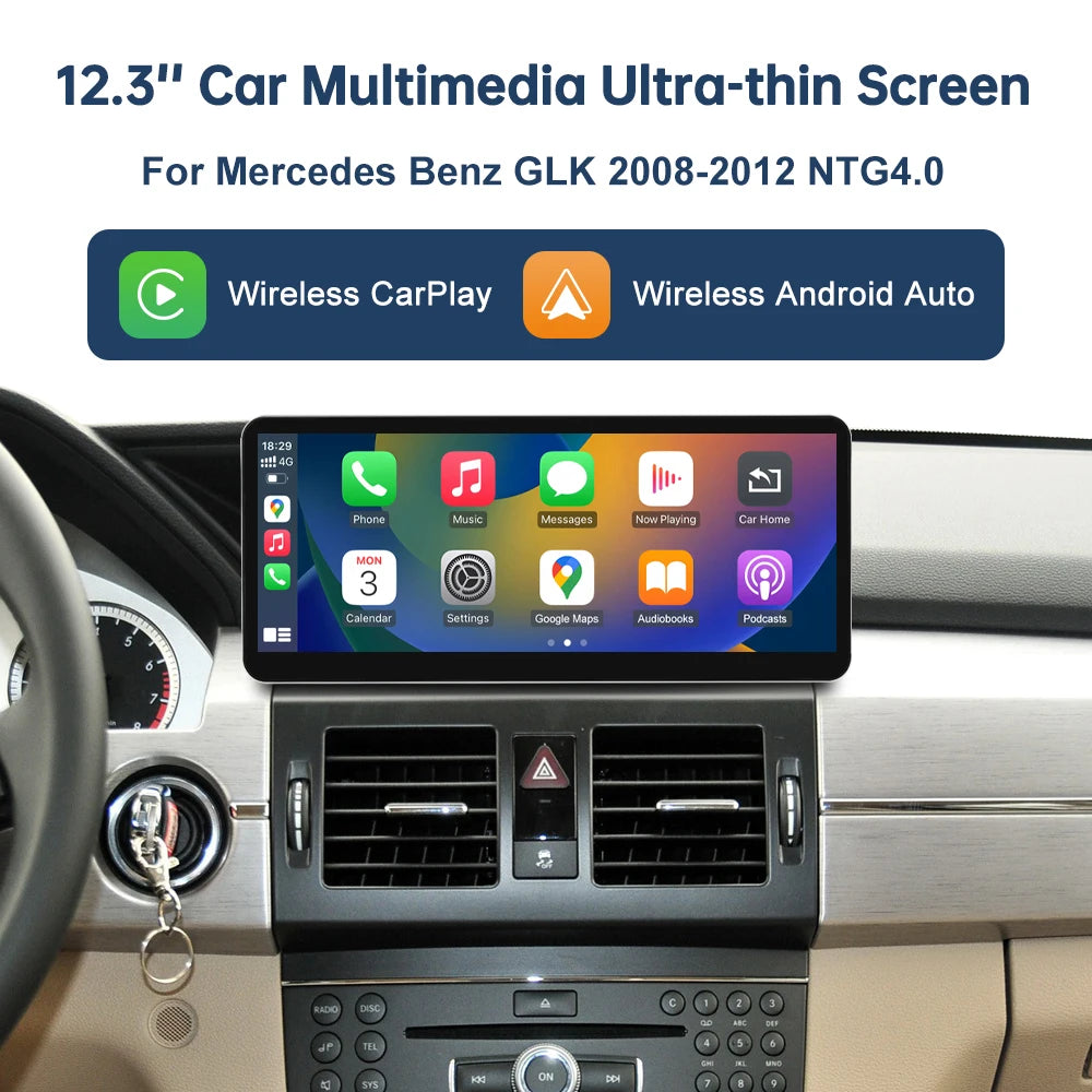 10.25'' 12.3''Multimedia Display For Benz GLK 2008-2012 NTG4.0 LHD Touch Screen Wireless C | AUTOKITSHOP
