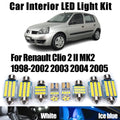 8-Piece LED Interior Light Kit for Renault MK2 1998-2004 - Canbus Error-Free Interior Bulbs