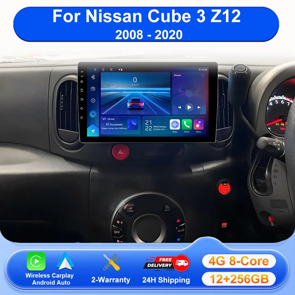 Android 16 Car Radio For Nissan Cube 3 Z12 2008 - 2020 GPS Head Unit Qualcomm Multimedia S