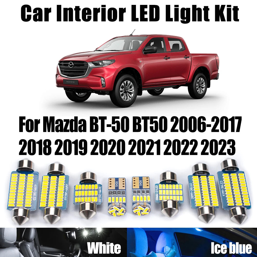 LED Interior Light Kit for Mazda BT-50 BT50 2006-2020 - Canbus Dome Map Door Trunk Bulbs | AUTOKITSHOP