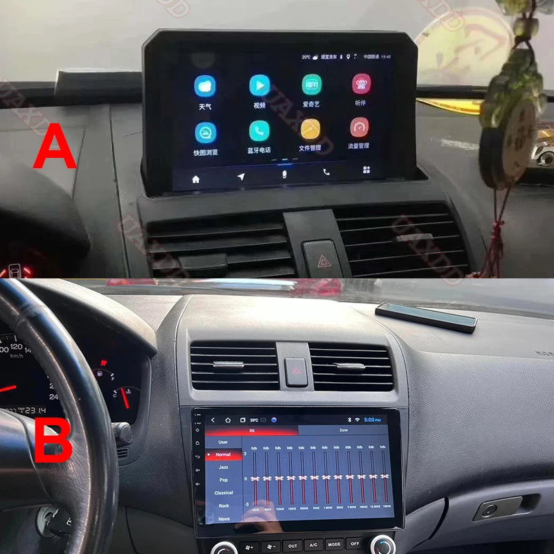 2 Din Car DVD Radio Android Fascia Multimedia for Honda 2004-2007 Accord 9 10.1 Inch Video