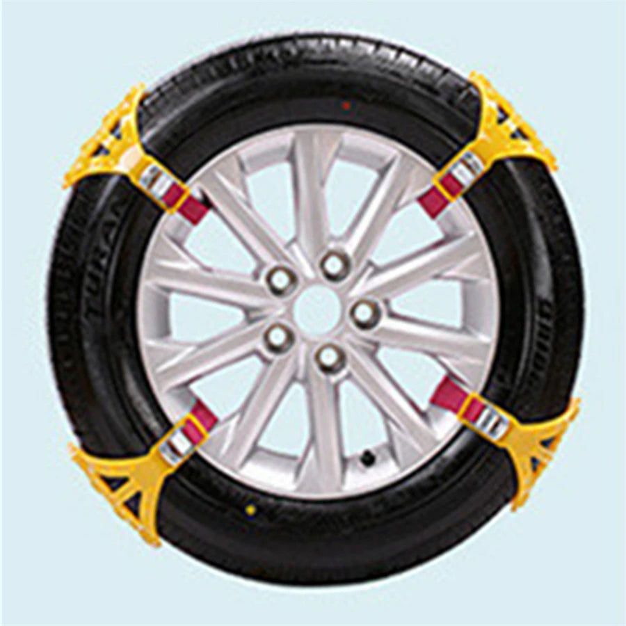 Universal Car Anti-skid Tire Snow Chains Beef Tendon Manganese Steel Nails Thickened Emerg