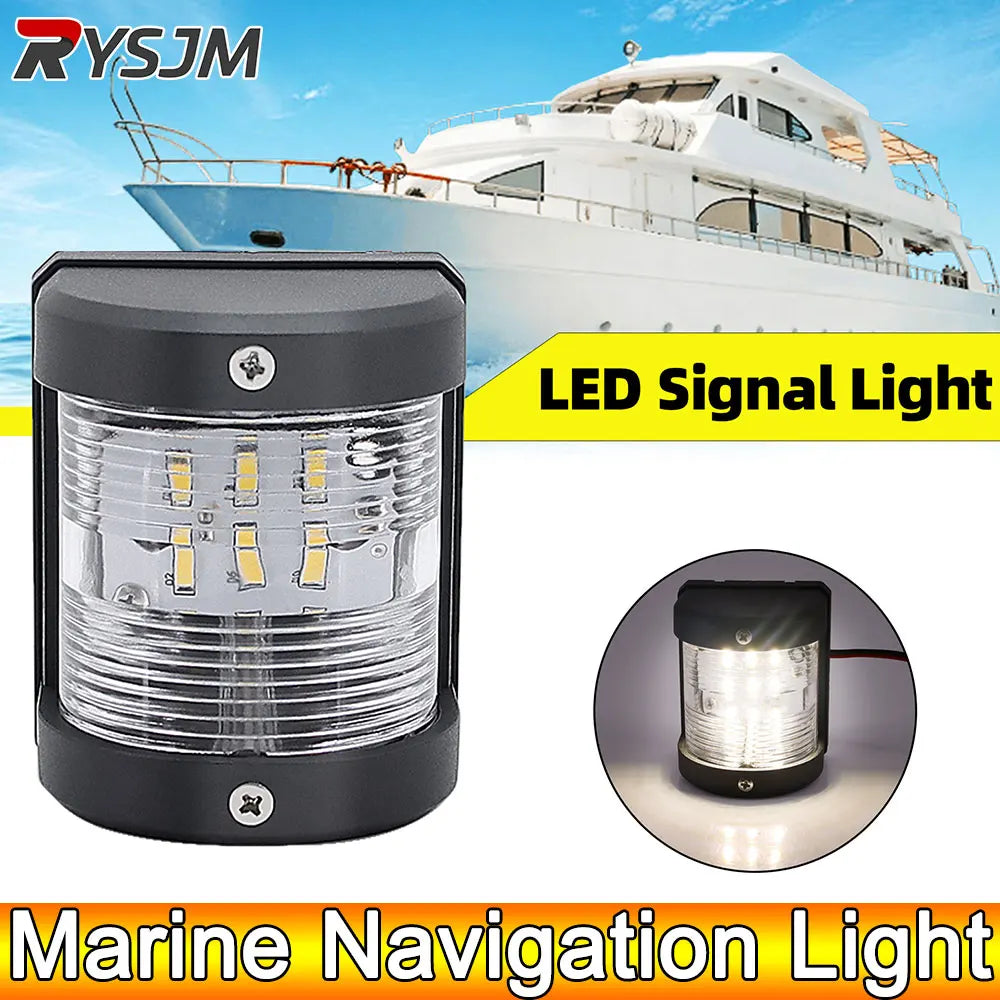 AD 12V LED Marine Navigation Light White Waterproof Boat Side Bow Light Sailing Signal Light For - Automotive LED Light