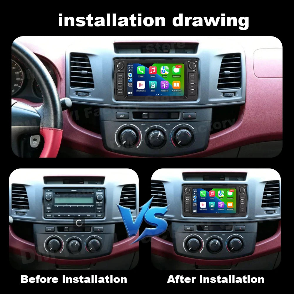 Android OS Intelligent System for Toyota Hilux 2002-2009 Car Radio Multimedia Touch Displa