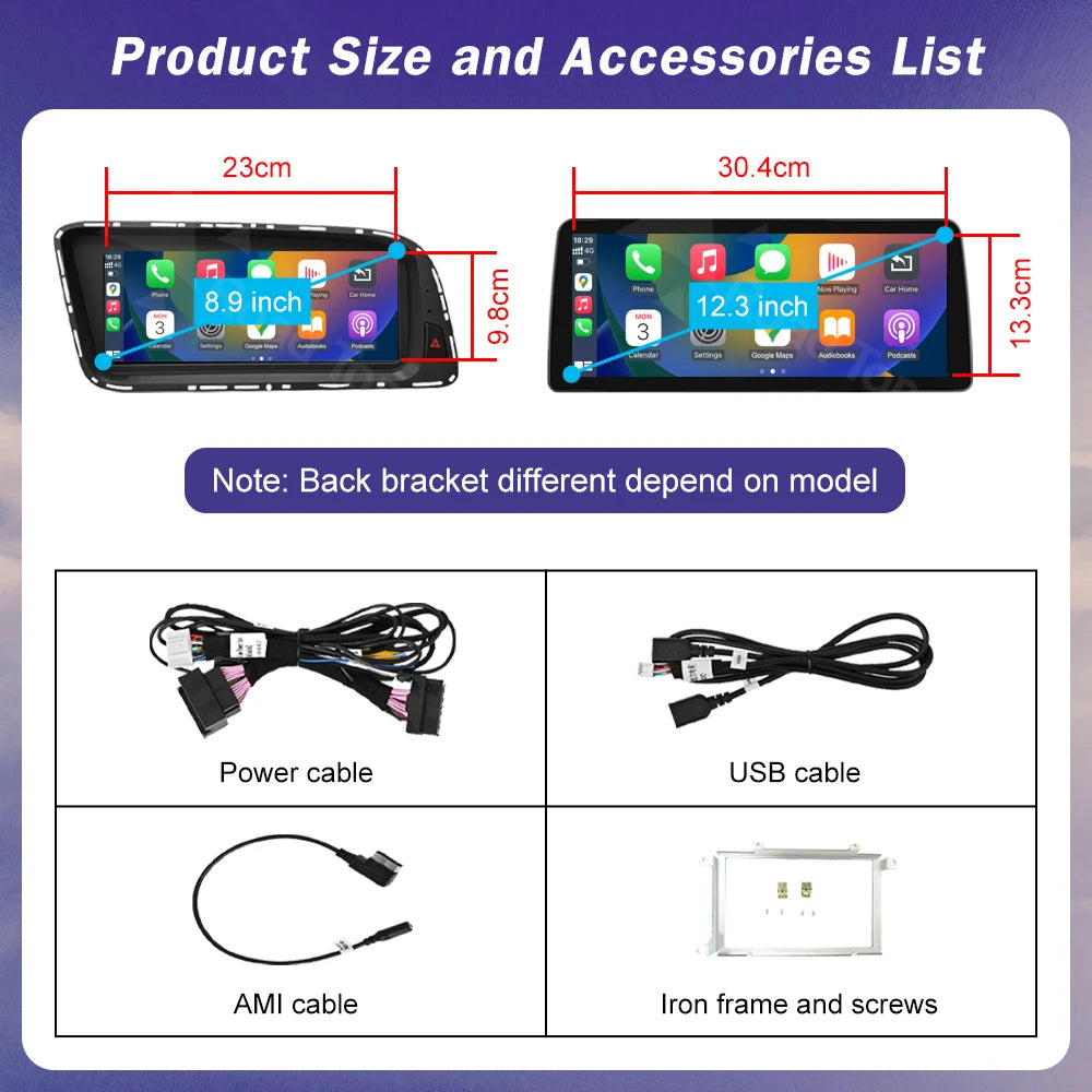 8.9 12.3inch Linux Car Multimedia Radio Touch Screen For Audi Q5 2009-2017 With Wireless C | AUTOKITSHOP