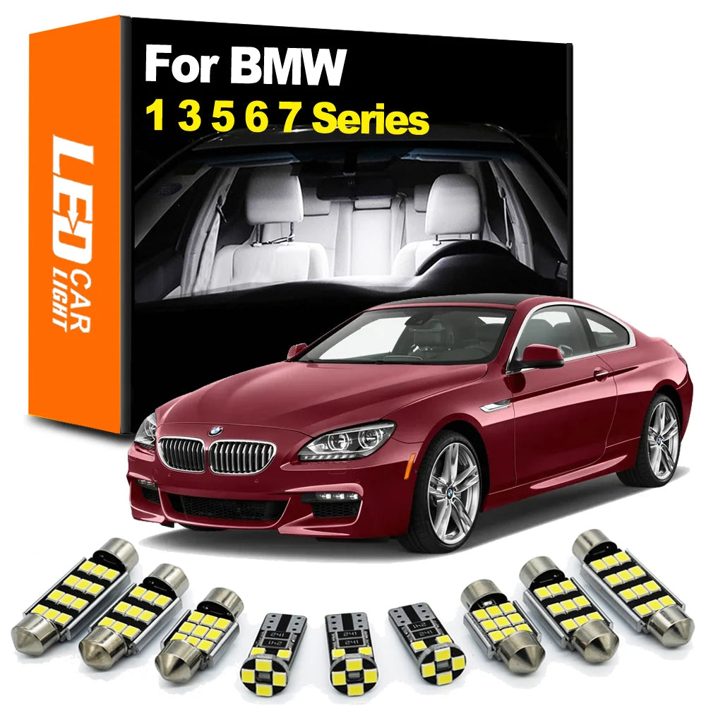 LED Interior Light Kit for BMW 1 3 5 7 Series E87 E81 F20 E46 E90 E91 E92 E93 E39 E60 E61 F10 F11 E38 E65 E66 Canbus ...