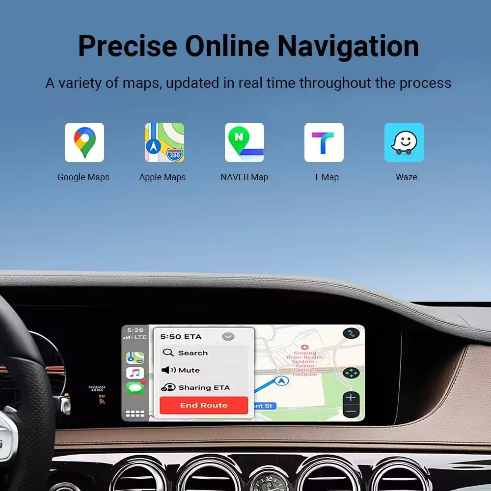 Wireless CarPlay Android Auto for Mercedes Benz S-Class NTG5.0 W222 W217 2014-2018 with Su