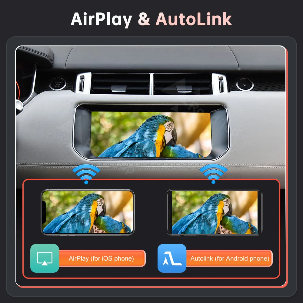 Wireless Carplay Android Auto Ai Box For Land Rover Jaguar Range Rover Evoque Discovery 20 | AUTOKITSHOP