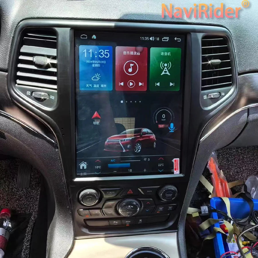 For Jeep Grand Cherokee 2014-2017 12.8'' Radio 256GB Screen Vertical Screen Stereo Android