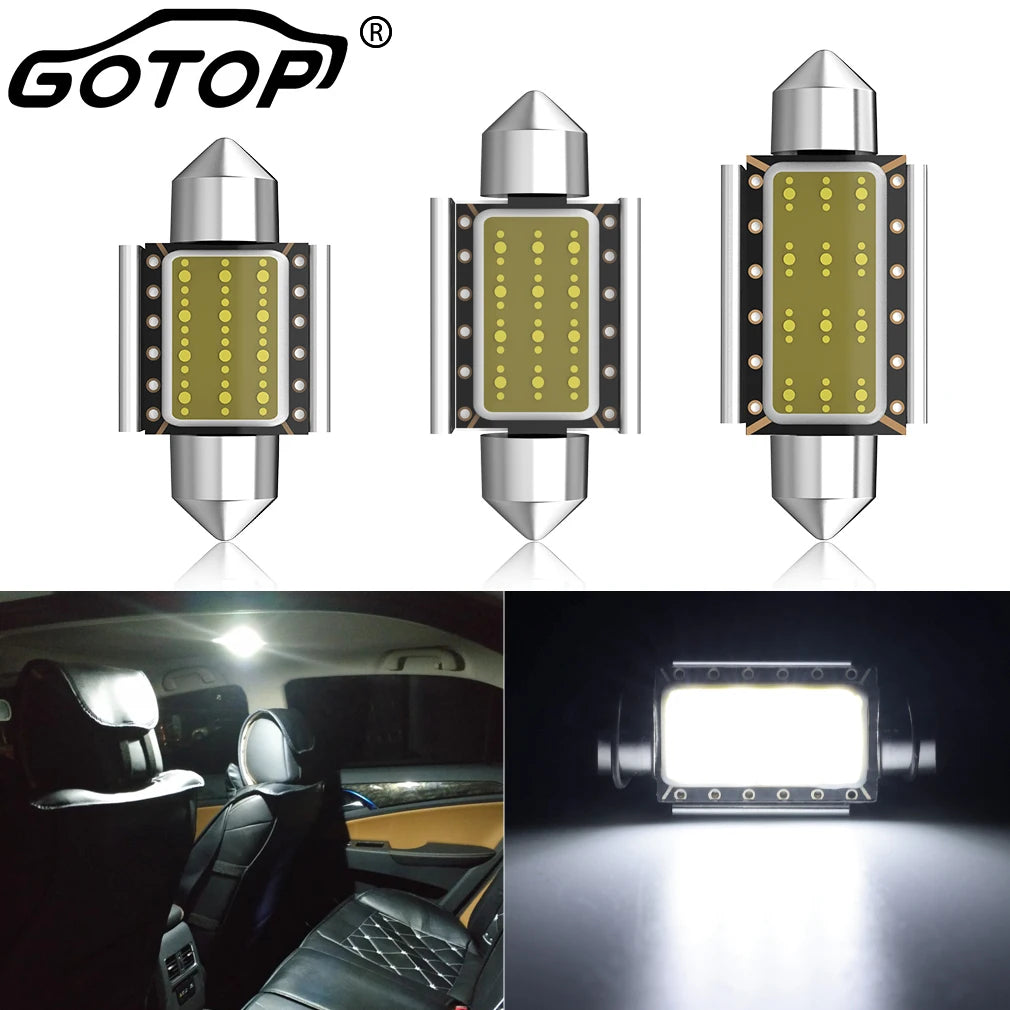 2-Piece LED Interior Light Kit for C10W C5W - Canbus Error-Free Interior Bulbs