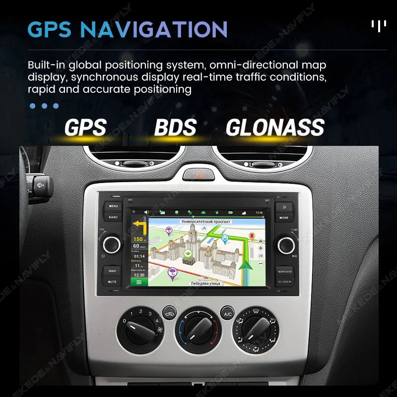 Android 2Din Car Radio for Ford Focus 2 Mondeo S C Max Kuga Fiesta Fusion Carplay IPS Scre | AUTOKITSHOP