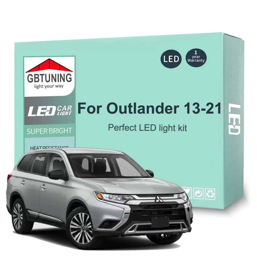 11-Piece LED Interior Light Kit for Mitsubishi Outlander III 3 MK3 2013-2018 - Canbus Dome Map Door Trunk Bulbs | AUT...