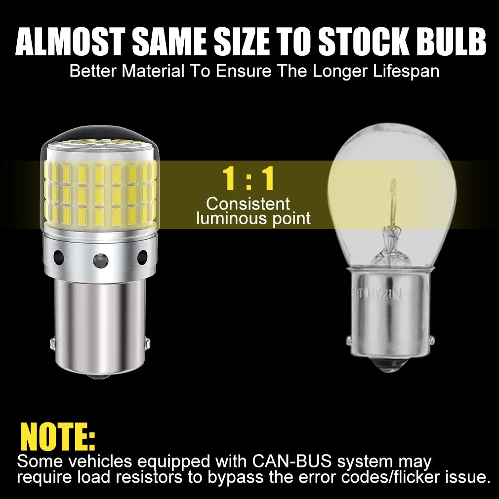 3000LM 1156 BA15S P21W LED BAU15S PY21W 7440 W21W P21/5W 1157 BAY15D T20 7443 3157 Turn LE
