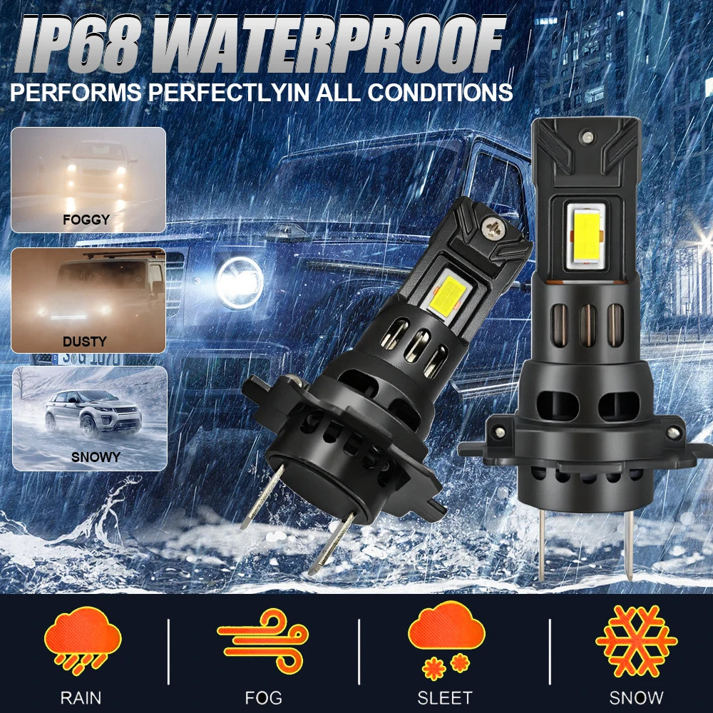H7 H4 LED CANBUS Headlights Bulb 500000LM Wireless Spotlight Automobile Diode Lamp Plug An