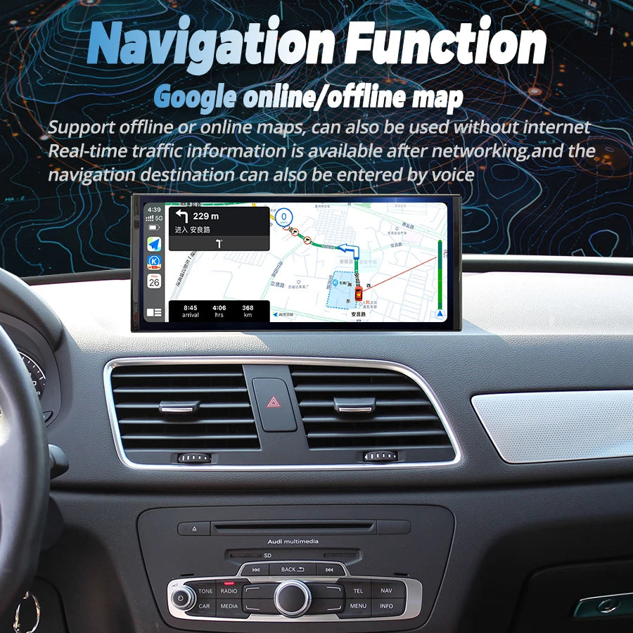 10.25Inch Android 13 Touch Screen For Audi Q3 2013-2018 Car Accessories Auto CarPlay Monit | AUTOKITSHOP