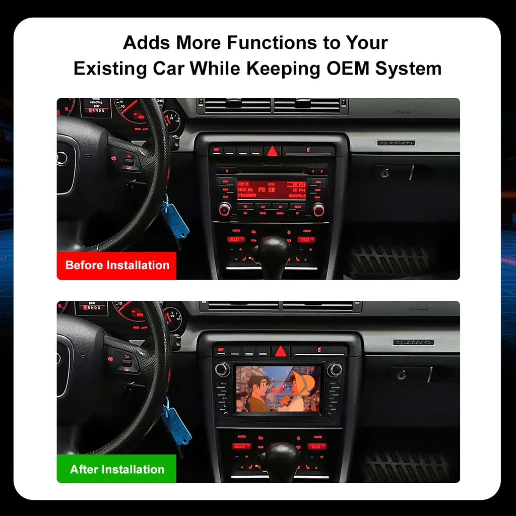 7''Car Radio For Audi A4 B6 S4 RS4 B7 SEAT Exeo 2002-2009 Sportback Multimedia GPS Autorad